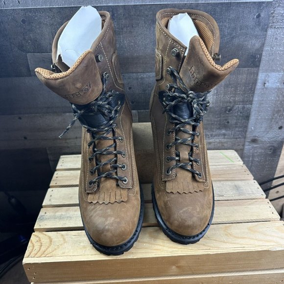 ROCKY Brown Tassle Insulated Waterproof Work Boot Mens Size 8 Wide - Picture 3 of 7